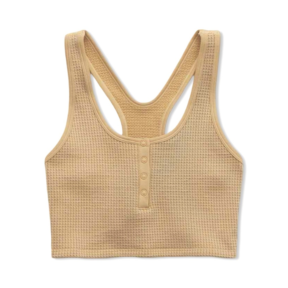 Aerie Offline Main Squeeze Seamless Waffle Sports Bra Tank Size Large NWT